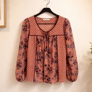 Abercrombie & Fitch Peach Floral Blouse